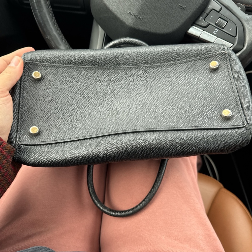Coach Charcoal Leather Tote - Picture 3 of 3